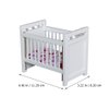 Gadpiparty Dollhouse Baby Bed, 1: 12 Miniature Dollhouse Baby Doll Crib Bed Mini House Baby Crib Cradle Model Dollhouse Furniture Accessories for Dollhouse Decorations ( White )