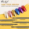 Oneleaf Nail Art Brushes Set-5PCS Nail Tool for Nail Art U V Gel Nail Brushes, Acrylic Nail Brushes, Liner Brushes, Dotting Tools, Dust Brush, Dual End Drawing Pen, Nail Design Kit for Nail Salon Home Use