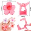 Canitor Small Flower Hair Clips for Women Girls Toddler 12 PCS 1.6 inch Small Flower Claw Clips for Thin Fine Hair Summer Cute Hair Accessories