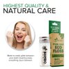 Biodegradable Mint Dental Tooth Lace Floss With Refillable & Reusable Glass Holder - 100% Organic Natural and Compostable Teeth Silk Spool Waxed With Candelilla Wax & Eco-Friendly Zero Waste Packaging