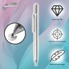 BoxWave Stylus Pen Compatible with PWR4GTR Digital Signage Display 55 Inch - FineTouch Capacitive Stylus, Super Precise Stylus Pen - Metallic Silver
