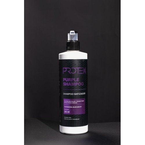 PROTEK Purple Shampoo - Shampoo Matizador, Yellow/Orange Tone Neutralizer - Neutralizador de tonos amarillo/naranja