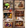 MUSEGDN DIY Miniature House Kit with LED Lights, Wizard Dollhouse, 3D Wooden Doll House Building Kit for Adults and Teens,Wooden Crafts Mini Model Magic Kits and Home Decor (Magic Spirit)