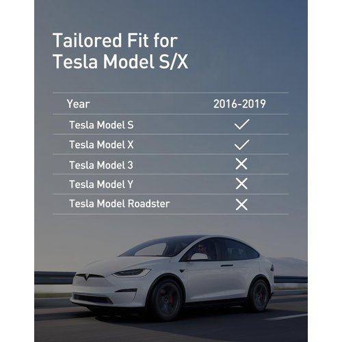 CreekT Wireless Charger for Model S X 2016-2019 |Qi-Certified Car Phone Charging Pad |Custom Fit Interior Center Console Accessory |OEM-Style for Model S for Model X 2016 2017 2018 2019