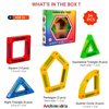 Archimedrix 34 pcs Colorful Frame Magnetic Tiles Building Blocks, STEM Magnetic Playset for Kids, Magnetic Building Tiles and Blocks for Creative Construction, Fun for Ages 3+