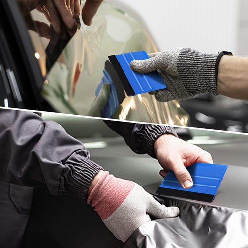 WRAPXPERT Blue Felt Squeegee,2 Pcs Squeegee for Vinyl,Medium Hardness Vinyl Squeegee Scraper Tool Kit for Crafts Car Wrap Window Tint Wallpaper Glass Film Application
