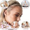 6 PCS Full Circular Stretch Comb Headbands Plastic Flexi Comb Circle Headbands with Teeth for Women's Hair Flexible Plastic Circle Comb Women Lady Stretch Plastic Full Circle Hair Comb (Brown)