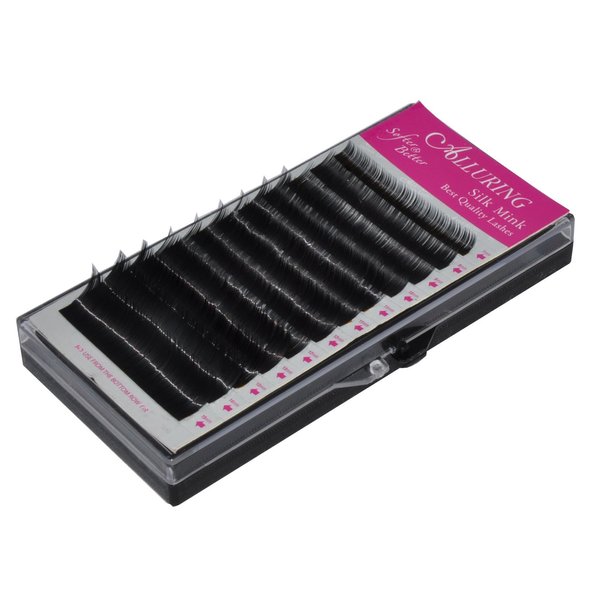 Alluring Silk Mink Eyelash Extensions Lashes - C Curl 3D lashes .07mm thickness (C .07 x 12mm)