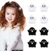 8Packs Mini Halloween Hair Clips,Spooky Cute Ghost Hair Accessories Acrylic Claw Clips Strong Hold Non Slip Hair Decorations for Women Girls (black and white)
