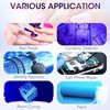 UV LED Nail Light - Double-Headed Gooseneck Gel X Nail Lamp, Portable 3W USB LED Nail Lamp for Gel Polish 15S Fast Drying for Gel X Nails Nail Dryer with White Light for Nail Drying for Salon Home DIY
