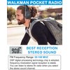 HanRongDa Radio Headphones Portable Stereo FM Radio with Best Reception, DSP Digital Personal Wireless Headset with Preset Stations, AA Battery Operated for Walking, Traveling, Jogging HRD-600
