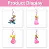 13Packs Princess Peach party supplies Include 12 pcs Hanging Swirls and 1 Happy Birthday Banner for Princess Peach party Decoration