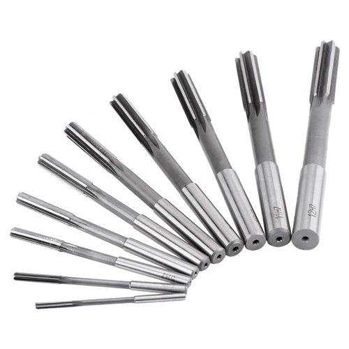 10Pcs Machine Reamer Set,HSS H7 Straight Flute Chucking Reamer Milling Cutter 3/4/5/6/7/8/9/10/11/12mm