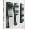 Wide Tooth Comb With Handle 3 Pcs Wide Tooth Detangling Hair Comb Hair Premium Carbon Fiber Hairdressing Hair Comb Set Anti Static Heat Resistant Comb For Women Curly Straight Long Hair(Black)