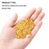 Linsoir Beads 7X14mm Screw Eye Pins for Jewelry Making Eyepins Hook Eyelets Screw Threaded Gold Tone Clasps Hooks for DIY Jewelry Making 200 pcs/lot