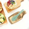 Cabilock Golden Stainless Steel Utensil Holder for Kitchen Counter - Spoon Rest and Ladle Holder for Cooking Utensils Space-Saving Design Easy to Clean Kitchenware