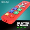 EZclicker LG TV Remote | Big Button TV Remote Control for All LG TV ONLY (Red) Simplified and Easy to Use (2xAAA Batteries not Included)