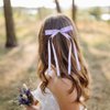 Telont 4PCS Ribbon Hair Bows for Women Long Tail Tassel Bow Clips Claw Barrettes Cute Hair Bow for Girls Teens Toddlers
