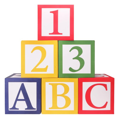 6 Pcs ABC Friend Street Party Decoration 30 x 30 cm Alphabet back to school party decorations，Graduation Favor Balloon Box Toy Inspire Birthday Party Decor for Celebration Christmas New Year