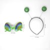 Cheerin Green Alien Glasses Martian Headband Set Costume Party Favors Accessories Head Boppers Alien Sunglasses for Adults and Kids