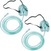 2 Package - Adult Elongated Oxygen Mask with 6.6' Tubing and Adjustable Elastic Strap - Size XL