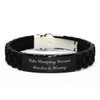 Reusable Hula Hooping Gifts, Hula Hooping Because Murder is Wrong, Holiday Black Glidelock Clasp Bracelet for Hula Hooping