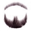 CliCling Human Hair Fake Face Beard and Mustache Costume Beard for Adults Men Realistic Makeup Lace Invisible False Beards (Black Brown)
