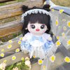 niannyyhouse 20cm Plush Doll Clothes Blue Dress Headwear 8in Soft Stuffed Plush Toy Accessories Dress Up