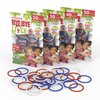BYE BYE MOSQUITO Lice Hair Tie Band - 30 Pack for Adults & Kids - 3mm Hair Elastic Band for Women & Men | Unisex | Hair Ties for Thick & Curly Hair, Ponytail Holders | Red White Blue