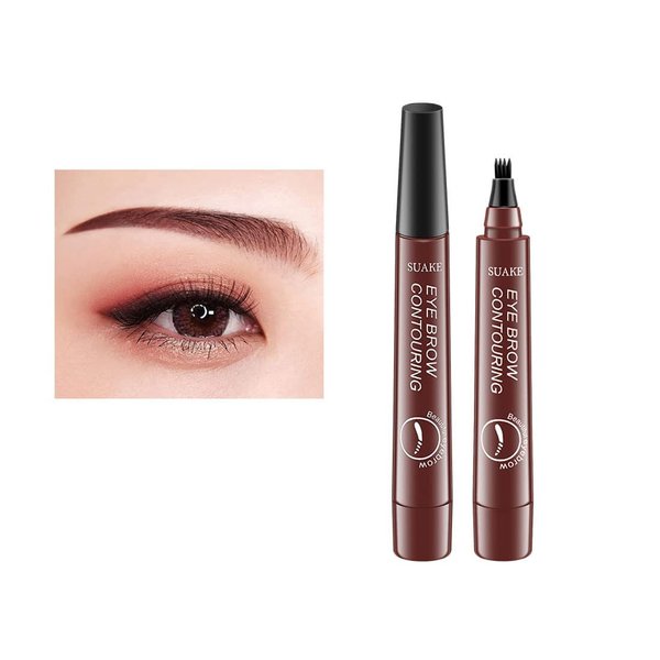 Liquid Eyebrow Pen - Upgrade Eyebrow Pencil TattooPen, Eyebrow Makeu, Long Lasting, Waterproof and Smudge-proof (Reddish brown#3)