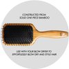 Sam Villa Signature Series Bamboo Brush Wooden Paddle Brush For Hair Styling