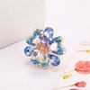 Ruihfas 4Pcs Cute Mini Crystal Bangs Clips Claws Rhinestone Flower Hair Claw Clip Pin Barrette for Girls Women 1.06×0.79 inch