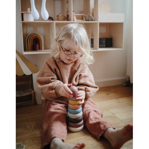mushie Stacking Rings Toy | Made in Denmark (Rustic)