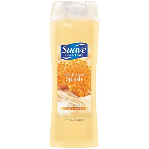 Suave Naturals Creamy Body Wash - Milk & Honey Splash, 12 Ounce