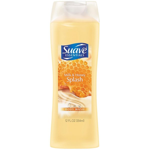 Suave Naturals Creamy Body Wash - Milk & Honey Splash, 12 Ounce