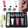 SPRINGSUGAR Face Glitter Body Glitter Makeup Kit, Holographic Hair Glitter Set for Body, Face, Eye, Lip, Chunky Hair Sparkling for Kids Party Concerts Festival Rave Accessories