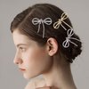 Rhinestone Hair Clips Sparkling Bow Hair Clips Non-Slip Crystal Hair Barrettes for Women Vanlentine Mothers' Day
