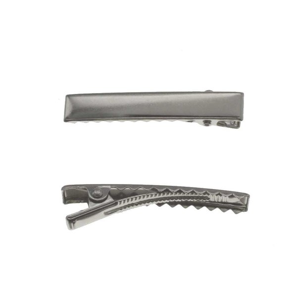 HBC 1.75 Inch Hair Clips Flat Alligator Clips with Teeth - 24 Pack