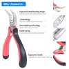 Hair Extension Plier with 3 Holes Hair Pliers for Micro Nano Ring Hair Extensions Opener and Removal (Black-Pink, Needle Nose Pliers with 3 Holes)