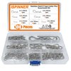 ISPINNER 100pcs 304 Stainless Steel Cotter Pins Assortment Kit, 7 Sizes R Clips for Hitch Pin Lock Systems