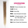 Kyriena Clip in Dreadlock Hair Extensions, 6PCS Clip in Dreads Hair Extensions Baby Braids, 24 Inch Synthetic Single Ended Dreadlocks Hairpieces