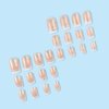 24pcs French Tip Press on Nails Medium Length White French Tip Fake Nails with Glitter Designs Glossy False Nails Glue on Nails Full Cover Artificial Nails Supplies for Women Girls Nail Decoration