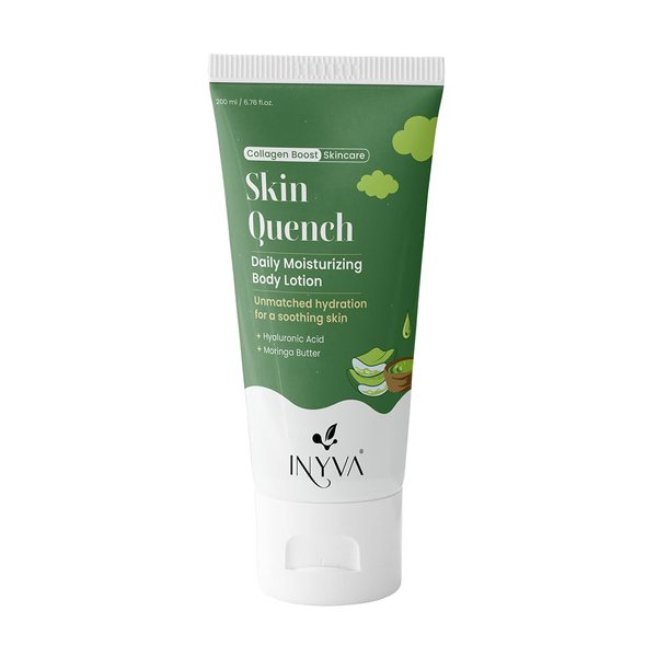 INYVA SkinQuench Daily Moisturizing Body Lotion | With Hyaluronic Acid & Moringa Butter | Intense Hydration & Nourishment | Softens & Revitalizes Skin | For All Skin Types - 200ml
