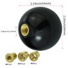 Abfer 6 Speed Shift Knob Lower Right R Gear Shift Knobs Ball Manual Stick Shifting Handle Fit for Car Vehicles (Black)