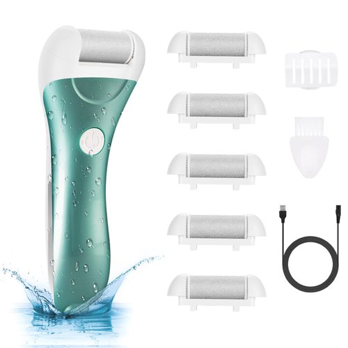 Callus Remover for Feet, Nicebirdie Electric Foot File Callus Removers Rechargeable Waterproof Pedicure Tools Foot Scrubber Shaver Feet Care Tool for Cracked Heels Dead Skin （Blue）