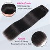 Clip in Hair Extensions 14inch Real Human Hair, 7pcs 95g Black Hair Extensions Clip In Human Hair Double Weft, Soft Straight Unprocessed Hair Extensions Real Human Hair Full Head (#1B Black, 14 Inch)
