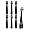 6-Pack Replacement Toothbrush Heads for Dnsly Fairywill FW507/FW508/FW917/FW909/FW949/FW958/FW507B/FW908/FW610/FW659/FW719/FW910 KIPOZI Sboly Sonic Electric Toothbrush (Black)