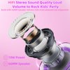 EAIHW Karaoke Machine for Kids Adults Portable Bluetooth 5.3 Speaker with 2 Wireless Microphones, Five LED Disco Lights Modes, Five Funny Sound Modes, for Girls Boys Family Home Party