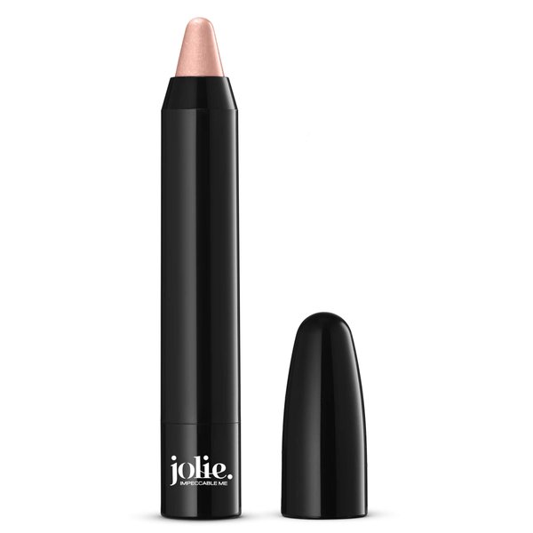 Jolie Eyebrow Perfecting Brightener & Highlighter, Creamy Self Sharpening Crayon Stick, Satin Finish (Champagne Pink)