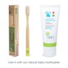 Rain Organic Bamboo Baby Kids Toothbrush - 100% Safe Infant Toddler Toothbrush 6 to 12 Months and Up, Natural BPA-Free Biodegradable Wood Toothbrush Extra Soft Bristles Children's Dental Care (3 Pack)